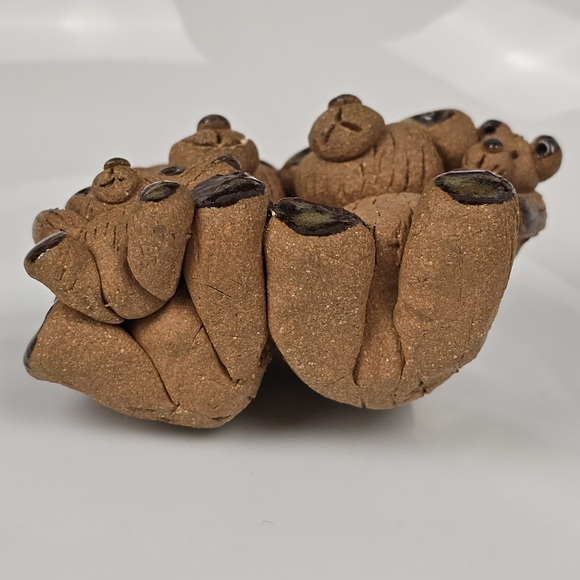 Adorable Brown Bear Figurine Family - Picture 3 of 9